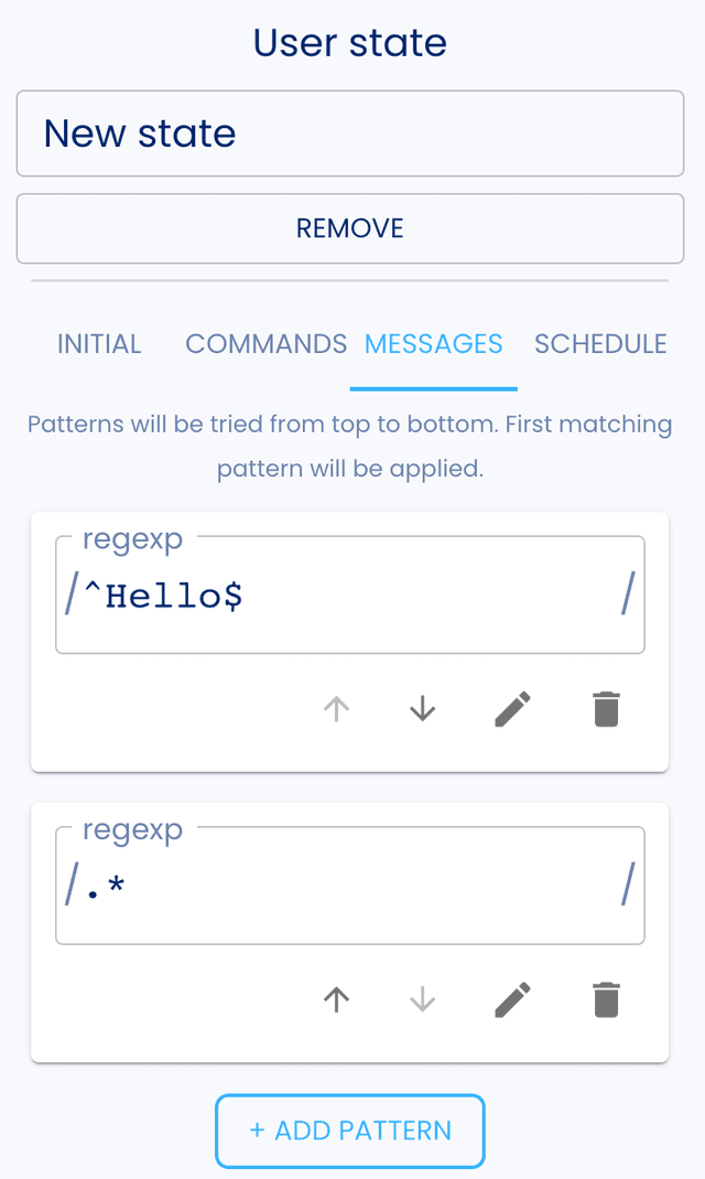 Message triggers